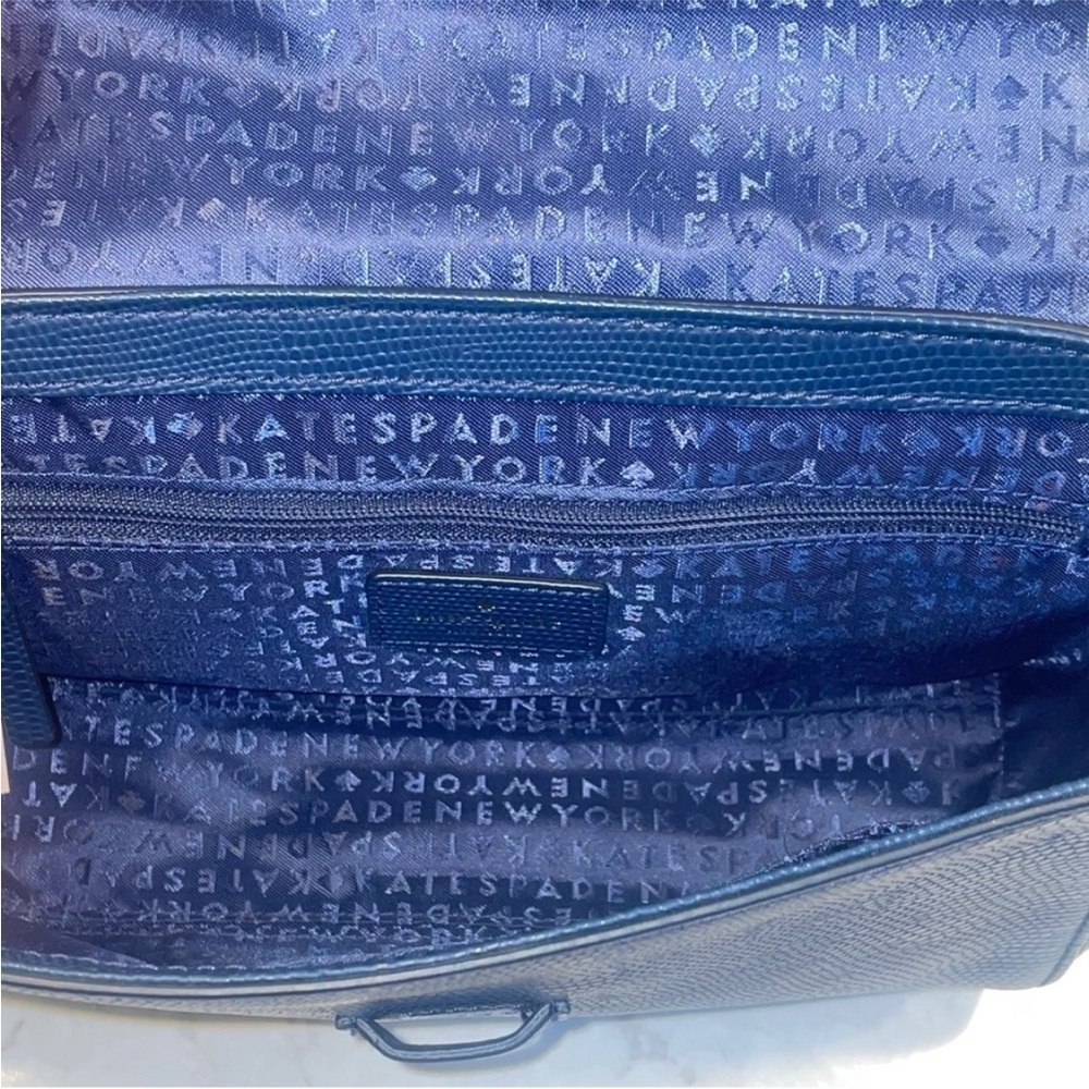 Kate Spade Riverside Emmie Textured Blue Crossbody Bag - Picture 3 of 10
